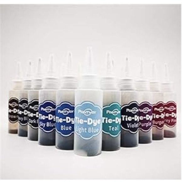 DIY Tie Dye Kit 24 Colors,Safe Dyes Permanent Fabric Dyes Fashion DIY Design - Picture 1 of 3